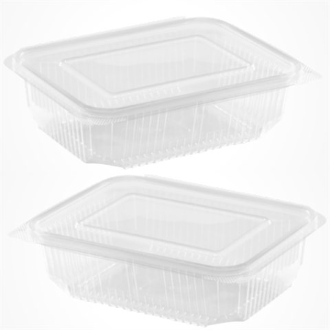  VASCHETTE in PET RETTANGOLARI con COPERCHIO Mm.188x147x65 Cc.1000 Pz.400  - 45838 - F001931