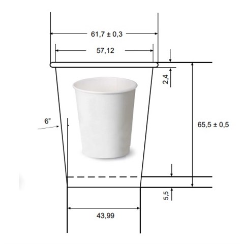 SDG BICCHIERI BIANCHI in CARTONCINO per BEVANDE CALDE da 4OZ Pz.1000 SDG - 44430 - F001276