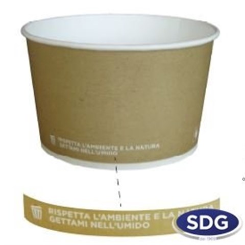 SDG COPPA MACEDONIA BIODEGRADABILE AVANA Mm. Ø106x64 Ml.390 Pz.1200 SDG - 45794 - F001276
