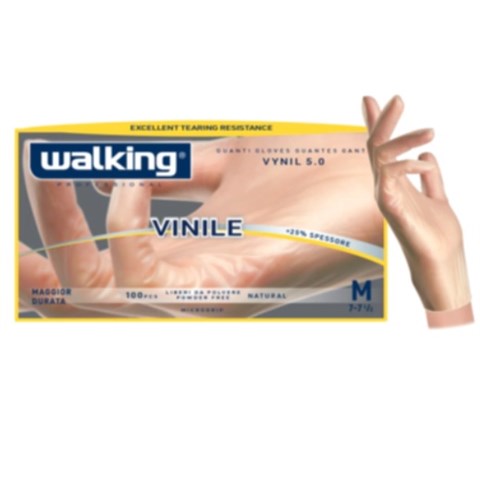 Walking GUANTI VINILE S/POLVERE Tg.M Pz.100 Walking - 40054 - F000322