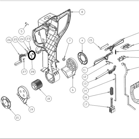 Integr.Prof.Cleaning IPC GANSOW CT 30 - PERNO FISSAGGIO LEVA TERGI MANICO NEW Integr.Prof.Cleaning - 44682 - F001251