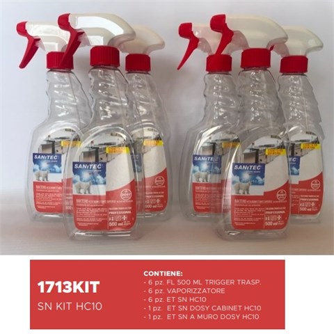 SANITEC BAKTERIO KIT HC10 BAKTERIO DISINFETTANTE SUPERFICI Ml.500 SANITEC BAKTERIO - 44745 - F001399