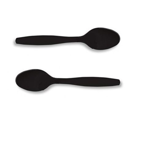  MINI CUCCHIAINO BIODEGRADABILE in CPLA NERO Cm.10 Pz.1000  - 45719 - F000382