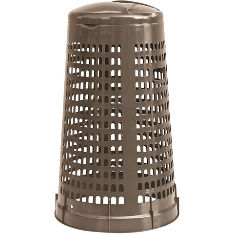  TRESPOLO RACCOLTA DIFFERENZIATA MARRONE con COPERCHIO Cm.55x82 Lt.110  - 41675 - F000005